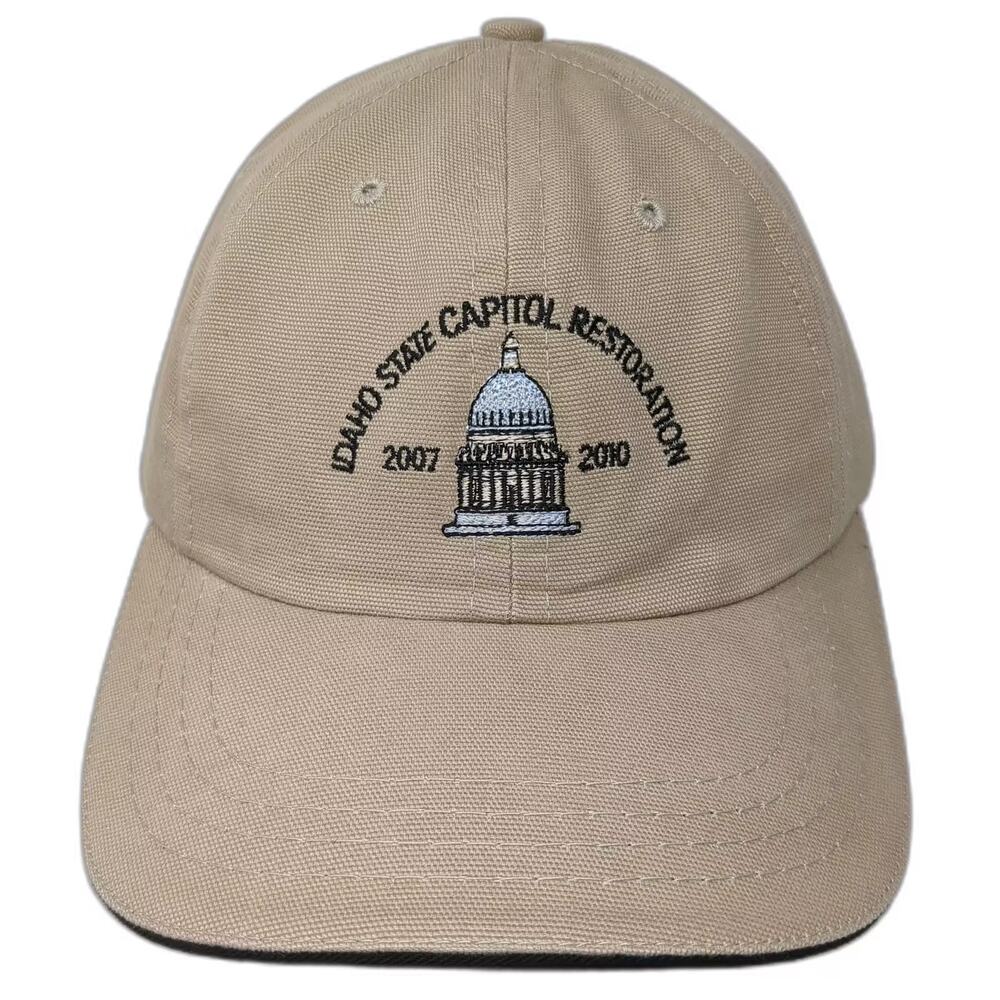 Competition Headwear Baseball Cap Hat Beige OS Idaho State Capitol Restoration